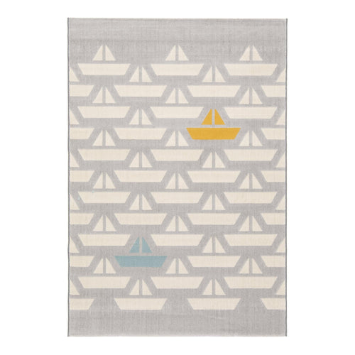 AFK Living vloerkleed Boten - voor kinderen - grijs - 120 x 170 cm - vtwonen shop