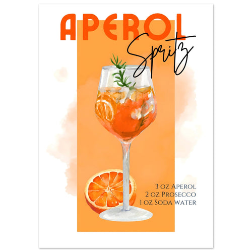 Artfulprints  Aperol Spritz - Orange   poster 50x70 cm - vtwonen shop