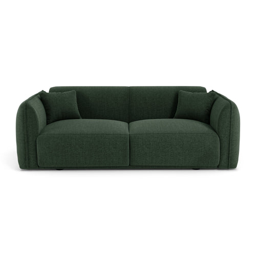 Premium Interiors - 3-zitsbank LUSH - zacht aanvoelende geweven stof  kaki-groen 206cm