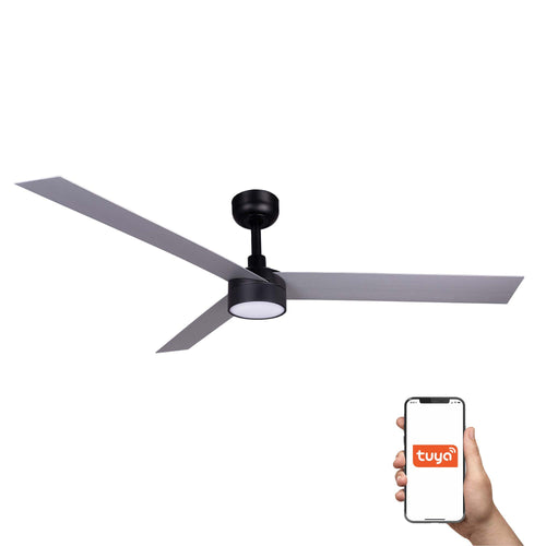 Faro Cruiser Cruiser 160cm Smart LED Plafondventilator Mat Zwart, Aluminium Bladen CCT