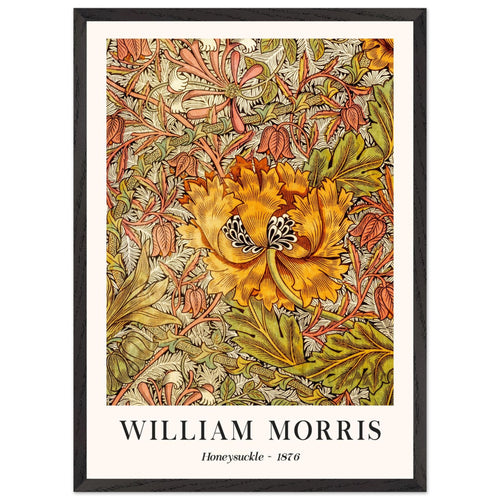Artfulprints Poster met Lijst William Morris - Wandle   - 50x70 cm - Rood