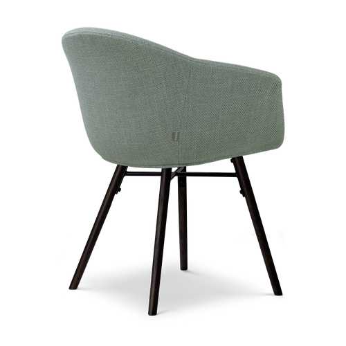 Nolon Nena-Otis Eetkamerstoel Saliegroen - Zwart Houten Onderstel