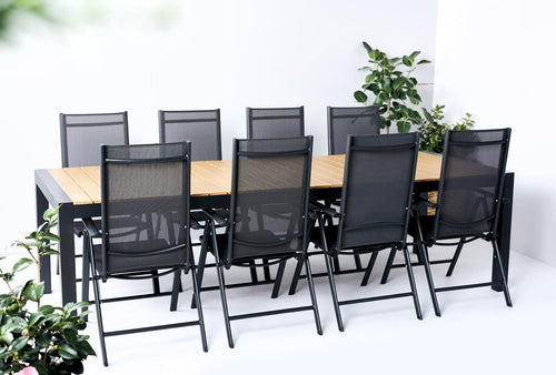 Lisomme Stef tuintafel bruin - verlengbaar - 205 x 100 cm