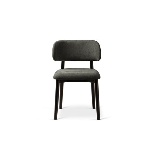 Set van 2 stoelen Evan chenille donkergrijs - 51x49.5x77cm