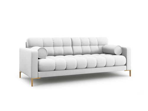 Cosmopolitan Design Bank Bali 3-zits, structurele stof, lichtgrijs - 96x177x75cm