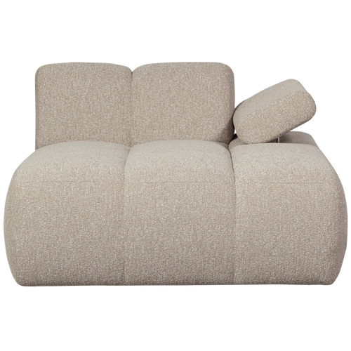 WOOOD chaise longue element rechts Mojo - Bouclé - Beige -74x162x122cm - vtwonen shop