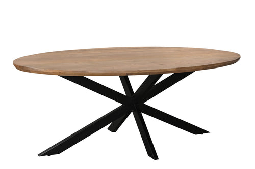 Livingfurn eetkamertafel Jesper Oval - 160 cm - mangohout