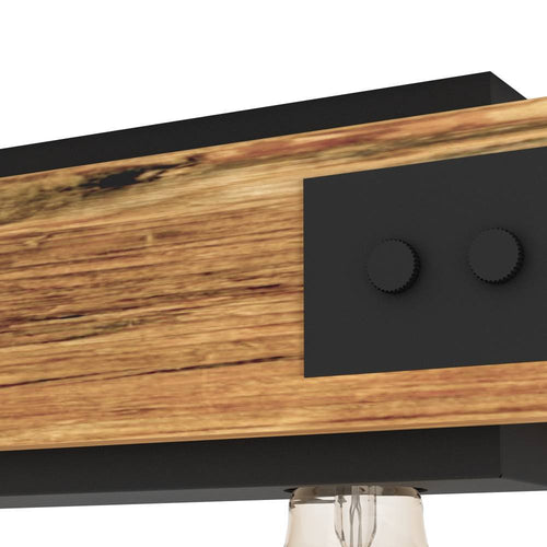 EGLO plafondlamp Layham - e27 - 76 cm - bruin/zwart