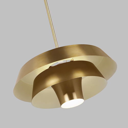 Elstead Brisbin 1 hanglamp, gepolijst messing, E27