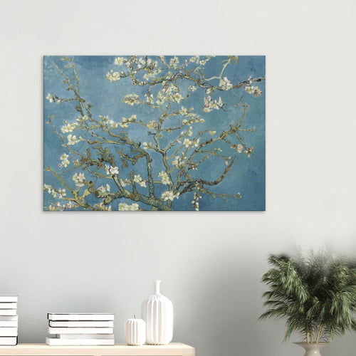 Artfulprints Canvas Vincent van Gogh - Amandelbloesem canvas - 120x80 cm - Blauw