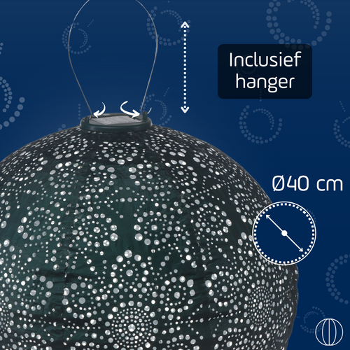 Lumiz solar lampion - fiore rond - 40 cm - groen - vtwonen shop