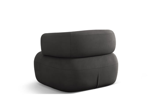 Micadoni Fauteuil Jenny flueel donkergrijs - 88x90x73cm