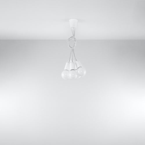 Sollux Lighting Hanglamp DIEGO 5 wit - 25x25x90cm