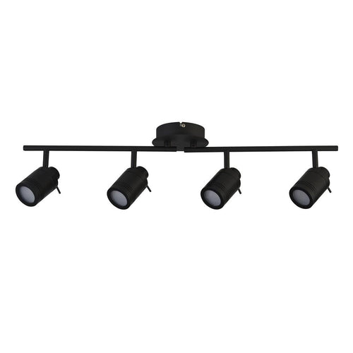 Searchlight Samson 4 Licht IP44 Badkamer Spot SplitBar, Mat Zwart IP44