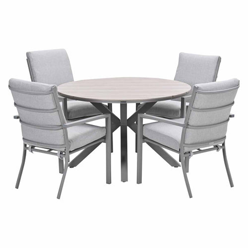 Garden Impressions tuinset Senja - Tulli - valley sand - Ø122x75 cm - 5-delig