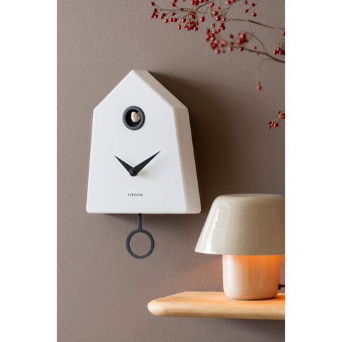 Karlsson wandklok Grafico Cuckoo - wit - 7.4x21.5x35.5cm