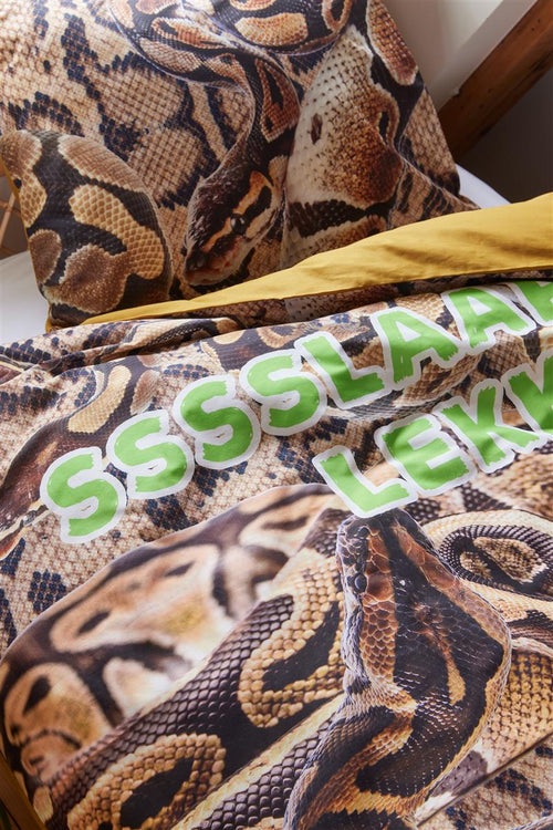 FREEK VONK dekbedovertrek Ssslaap Lekker - 140x200 cm - bruin