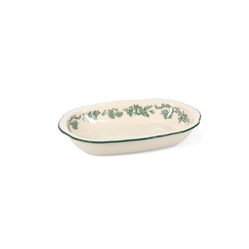 S|P Collection - Serveerschaal 26,5x17,5xH4,5cm ovaal green Cyril - Set van 2