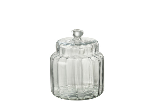 J-Line voorraadpot Elia - glas - transparant - small