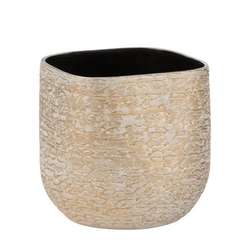 J-Line bloempot Audrey - keramiek - champagne - small - Ø 18.5 cm - vtwonen shop