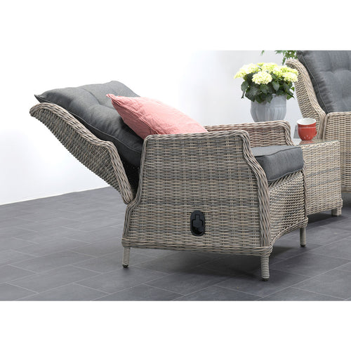Garden Impressions loungeset Santa Rosa vintage willow - verstelbaar