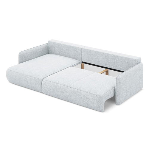 LaMiaSofa hoekbank links Palermo - chenille stof - lichtblauw - 240x148x86