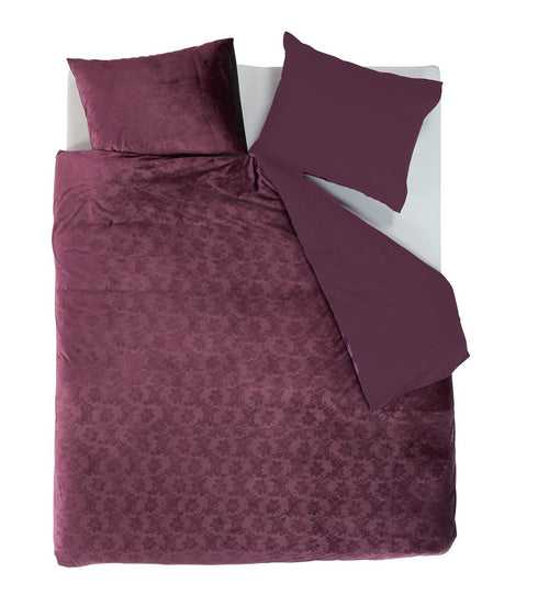 At Home by Beddinghouse Forgotten dekbedovertrek - Tweepersoons - 200x200/220 cm - Aubergine