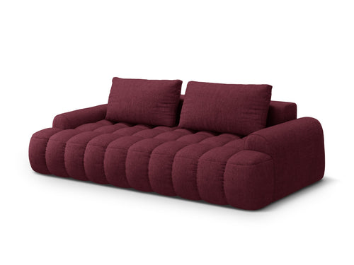 Cosmopolitan Design Slaapbank met opbergdoos Linz 4-zits, structurele stof bordeaux - 100x250x84cm