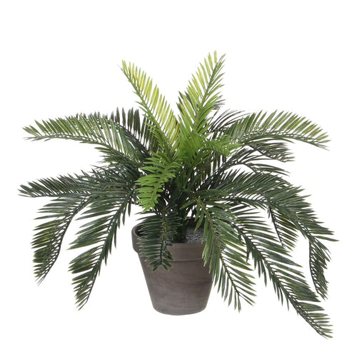 Mica Decorations Cycas Palm Kunstplant in Bloempot Stan - H37 x Ø44 cm - Groen