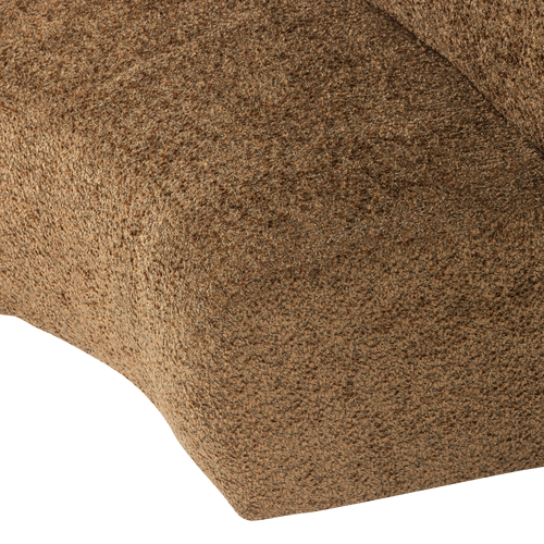 WOOOD eetbank halfronde hoek rug Mojo Base - Wollig - Honinggeel - 83x152x76