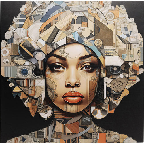 Kare Design Wandfoto vrouw Art Geo 120x120cm - vtwonen shop