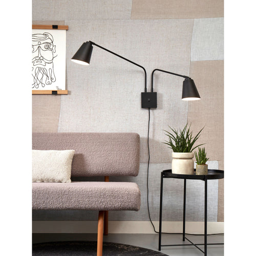 it's about RoMi wandlamp Bremen - zwart - 130x60x49cm - vtwonen shop