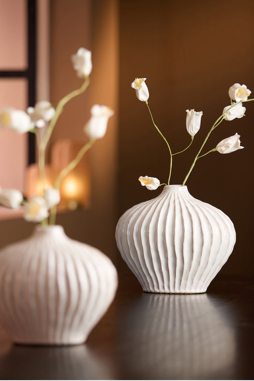 Light & Living vaas LORITO - 30x16x25cm - wit - vtwonen shop