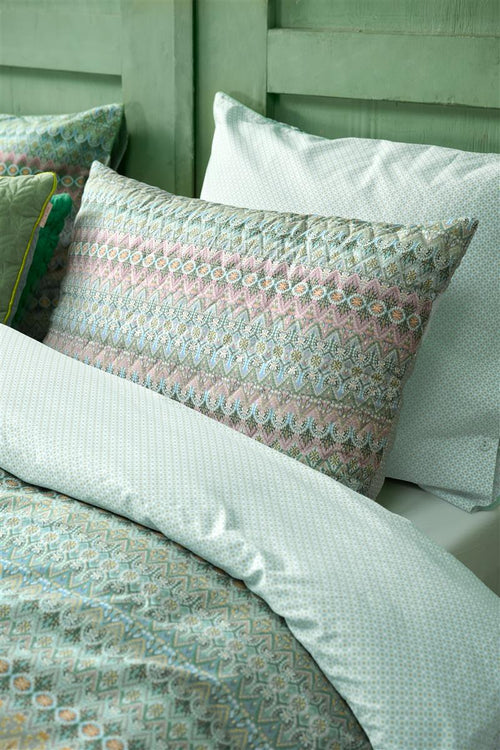 Pip Studio decoratiekussen Ashanti Quilted - 45x70 cm - groen - vtwonen shop