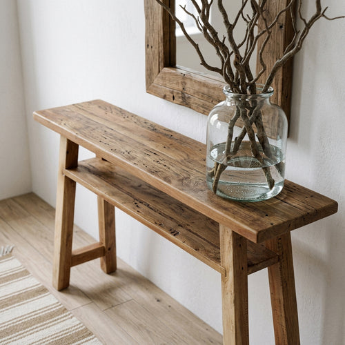 Raw materials bijzettafel Farmwood - FSC gerecycled hout - 140x30x80 cm