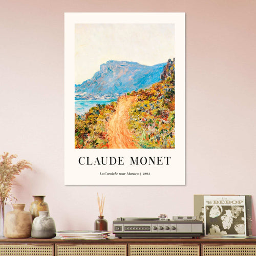 Artfulprints  Claude Monet - La Corniche near Monaco   poster 50x70 cm - vtwonen shop