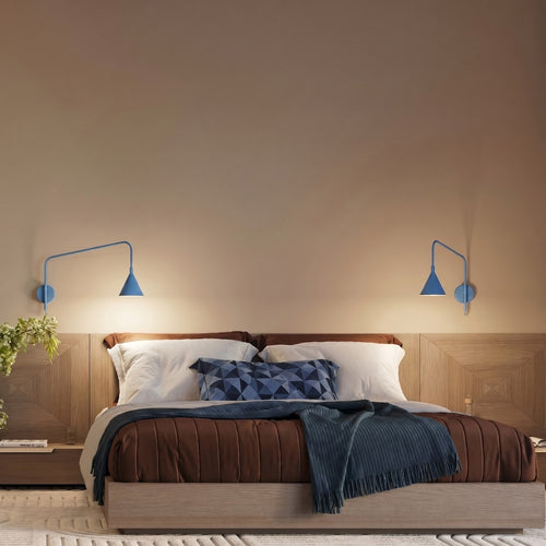 Sollux Lighting Wandlamp NOX 1 lichtblauw met schakelaar - 14x61x30cm