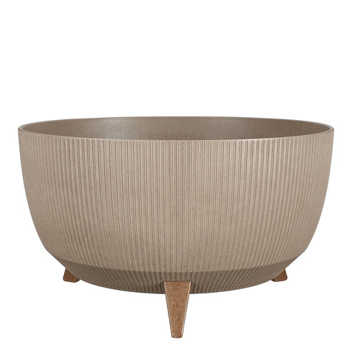 Mica Decorations Doppio Bloempot op Poten - H22 x Ø47 cm - Polypropyleen - FSC Mix - Taupe