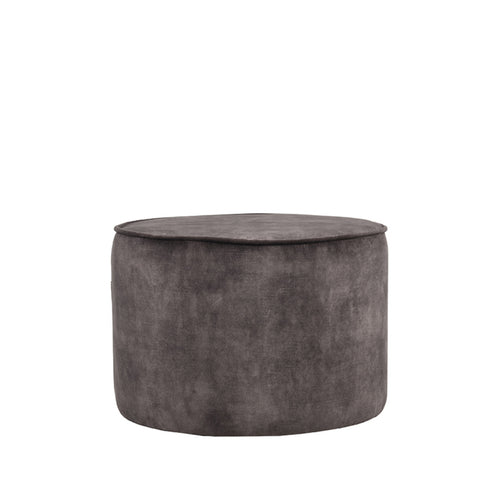 LABEL51 Poef Tibo - Antraciet Velvet - 55x55x40cm