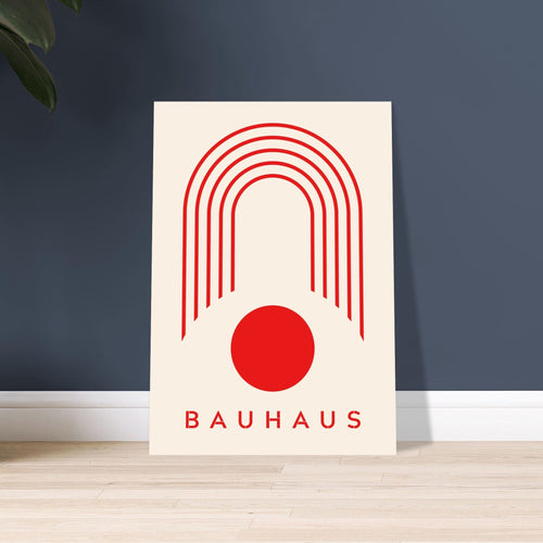 Artfulprints  Bauhaus - Red arches   poster A4 21x29.7 cm - vtwonen shop