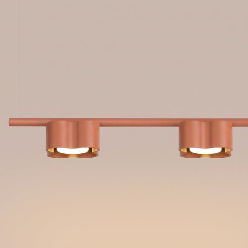 Sollux Lighting Kroonluchter OVIO 4 rode oker Gx53 - 122x12x208cm