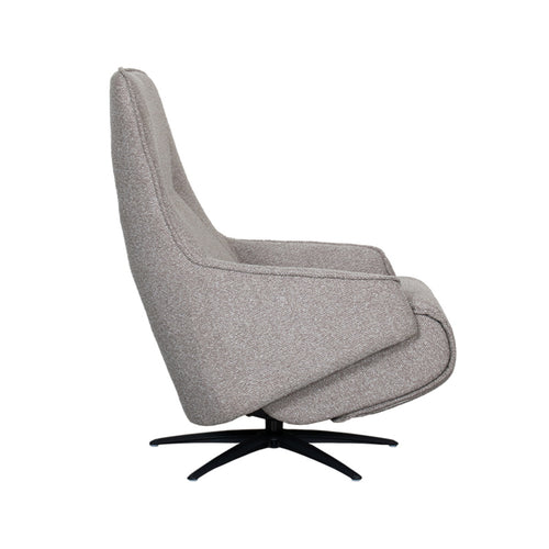 LABEL51 Fauteuil Odense Elektrisch - Grijs Bouclé - Draaibaar