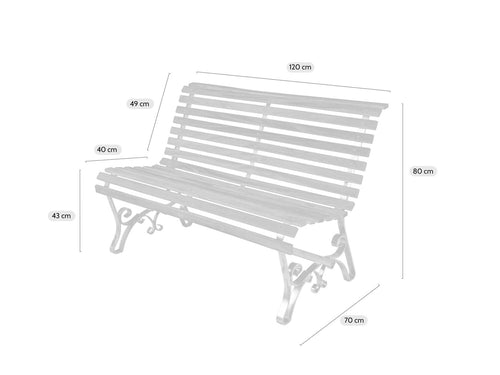 MaximaVida tuinbank Budapest 120 cm - uit exclusief Taliwood