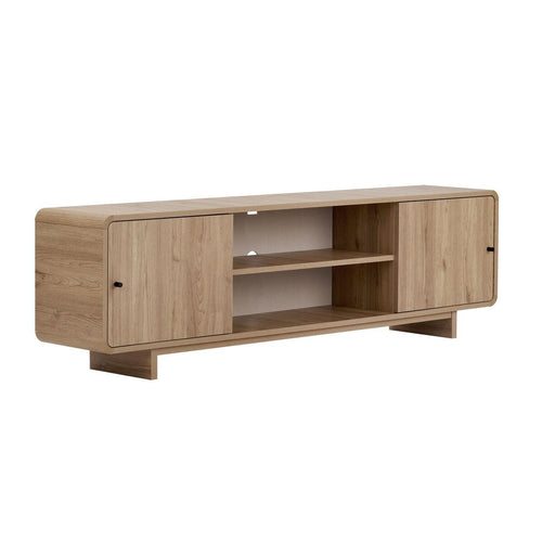 Calicosy - Tv-meubel CELENA - Donker hout 180x34x52 cm
