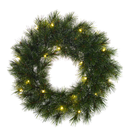 Black Box Trees Glendon Kerstkrans met LED Verlichting - Kerst Krans Ø60 cm - Groen