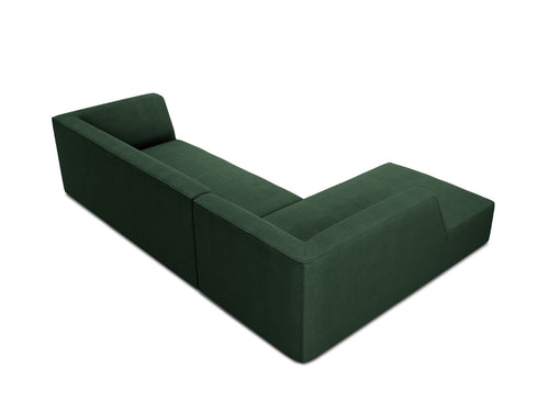 Micadoni linker hoekbank Ruby 4-zits, structurele stof, groente - 180x273x69cm