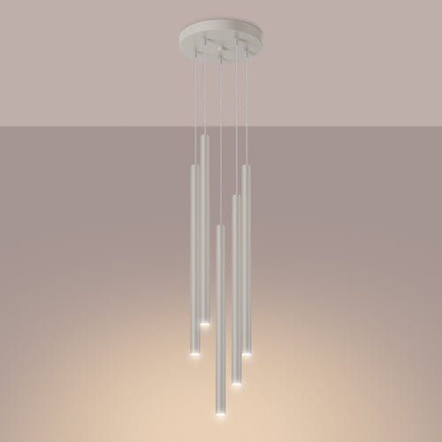 Sollux Lighting Hanglamp PASTELO 5P beige - 25x25x104cm