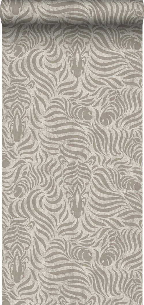 Sanders & Sanders behang zebra's grijs - 53 cm x 10 m - 640517