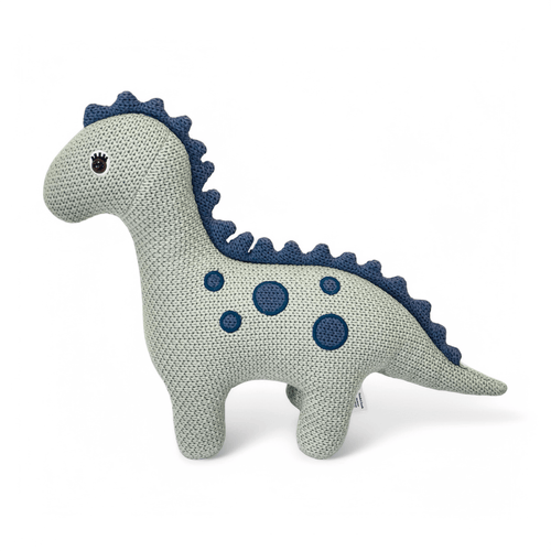 Pintado & Lacado knuffeldier Dinosaur - blauw - 42 cm