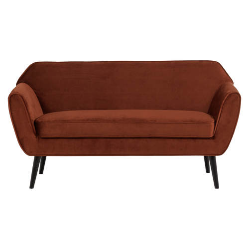 WOOOD bank 150 cm Rocco - Velvet - Roestbruin - 75x150x82